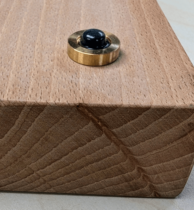Brass Cutting Board Feet - Set of 4 - With Non-Slip Silicone base